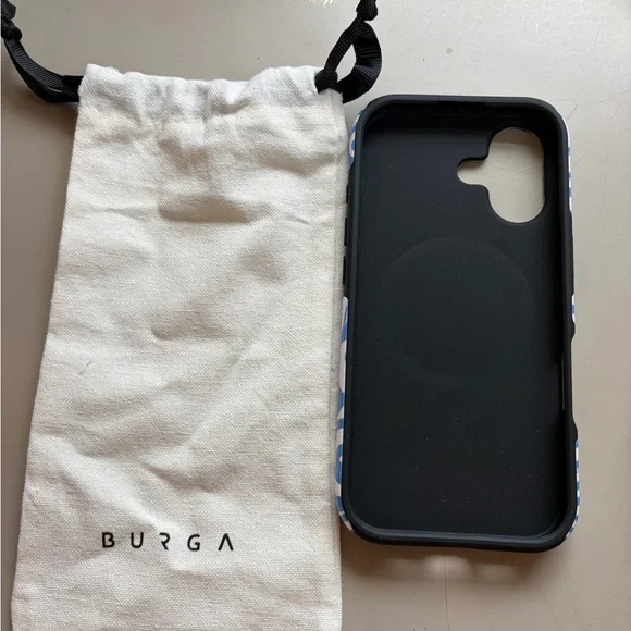 Blue and White Wave Burga iPhone 17 case - Picture 2 of 3